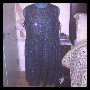 Black sequin dress